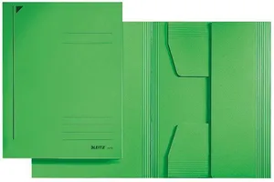Kartónové dosky na spisy, 3 chlopne, A4, LEITZ, zelené